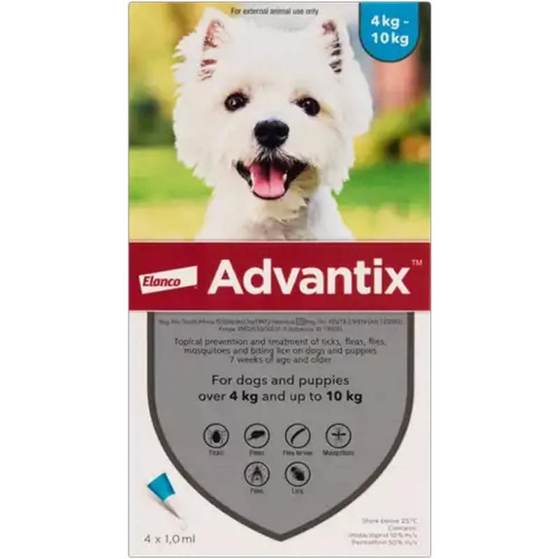 Advantix Dog Tick & Flea Topical Treatment 4 x 1.0ml