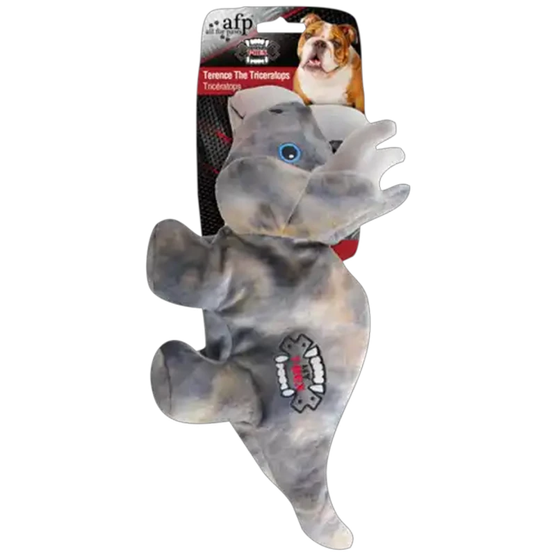 All For Paws My T-Rex Terence the Triceratops Dog Toy