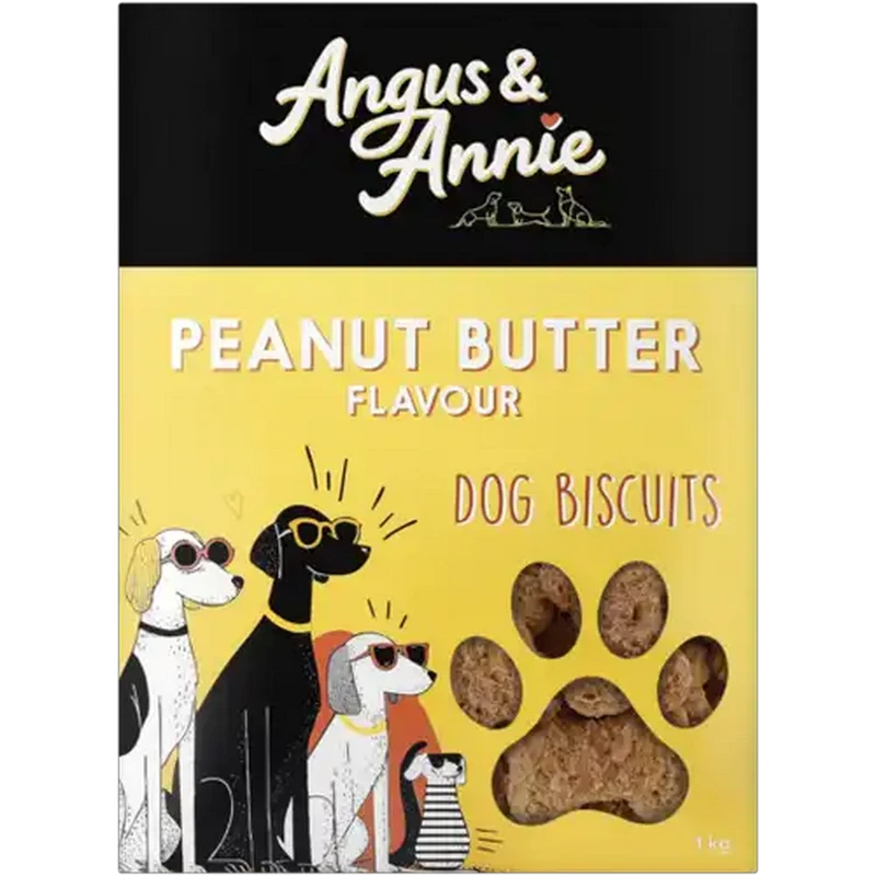 Angus & Annie Peanut Butter Flavour Dog Biscuits 1kg
