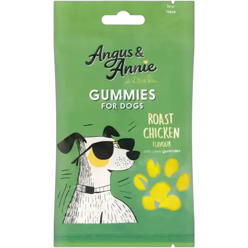 Angus & Annie Roast Chicken Flavour Gummies for Dogs 80g