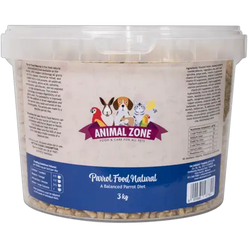 Animal Zone Natural Parrot Bird Food 3kg