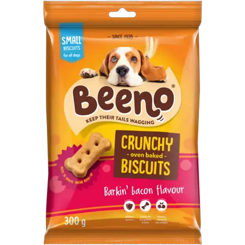 BEENO Bacon Flavoured Crunchy Oven Baked Biscuits 300g