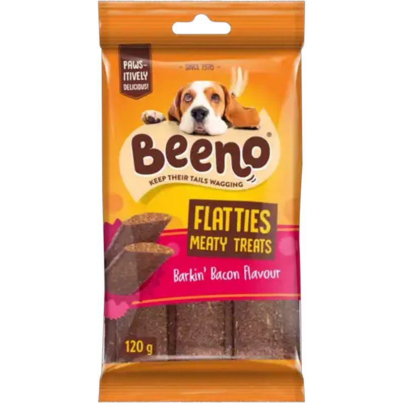 Beeno Flat Smoked Bacon Dog Treats 120g