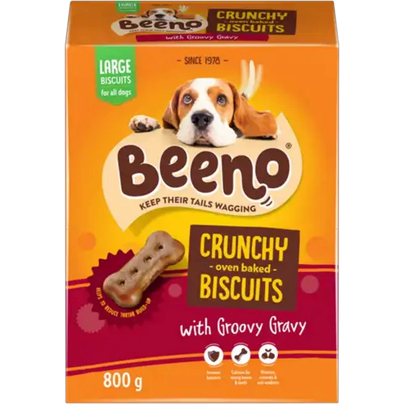 BEENO Large Dog Biscuits With Groovy Gravy 800g