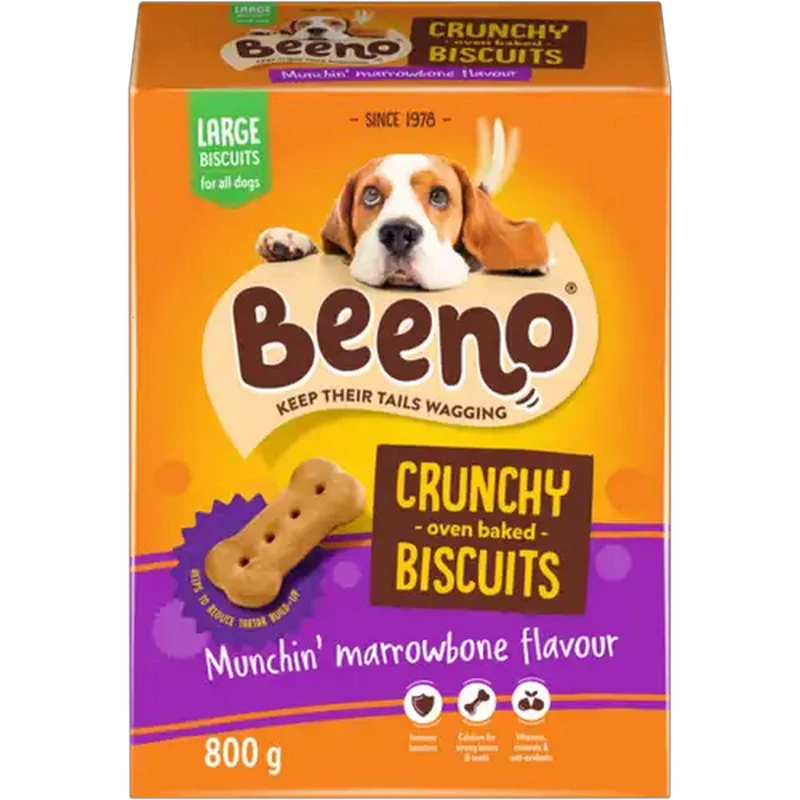 BEENO Large Munchin' Marrowbone Flavour Dog Biscuits 800g