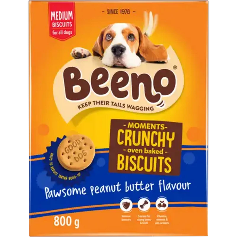 BEENO Peanut Butter Medium Dog Biscuit 800g