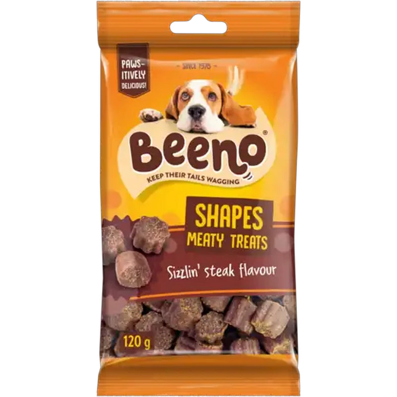 BEENO Shapes Sizzlin' Steak Flavour Meaty Treats 120g