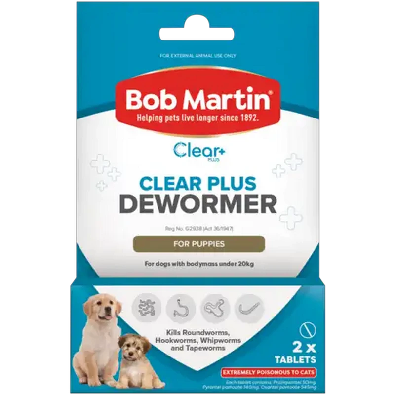 Bob Martin Clear Plus All Dewormer Tablets for Puppies 2 Pack