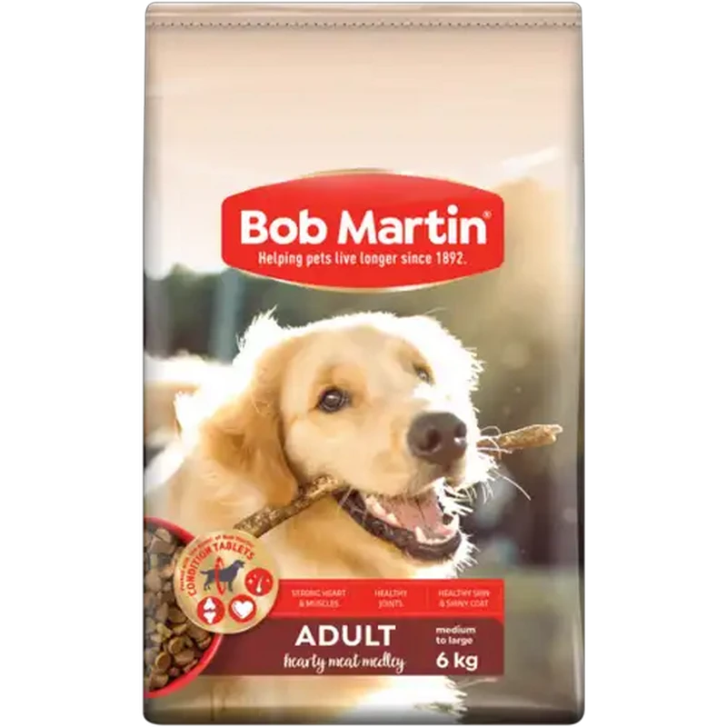 Bob Martin Complete Condition Hearty Meat Medley Flavoured Dog Food For Bigger Dogs 6kg