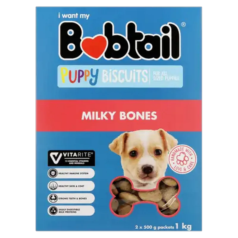 Bobtail Milky Bones Puppy Biscuits 1kg