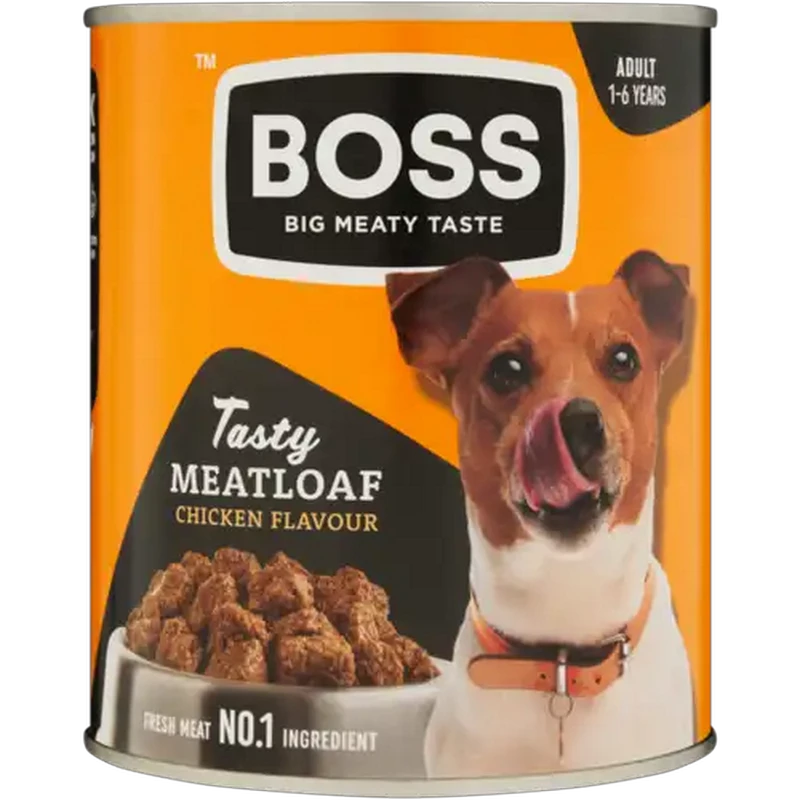 Boss Chicken Flavour All Adult Wet Dog Food Tasty Meatloaf 820g