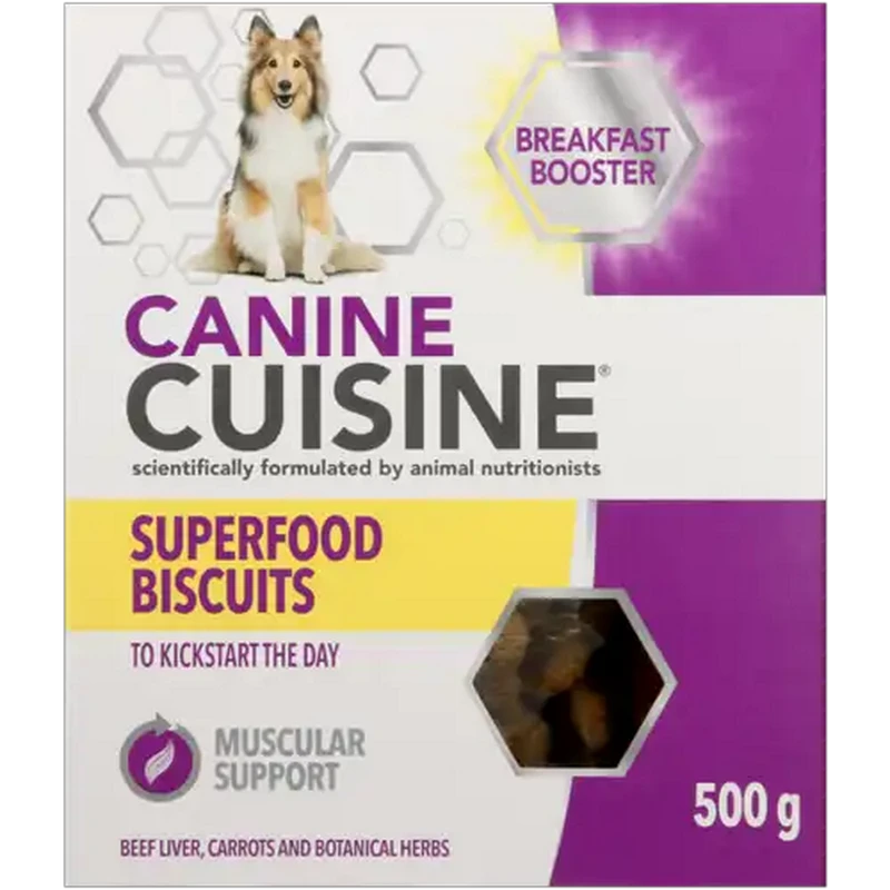 Canine Cuisine Breakfast Booster Superfood All Breed Dog Biscuits 500g