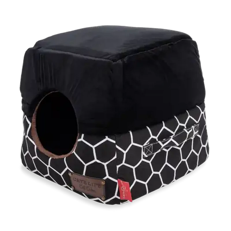 Cat's Life Black Cube Cat Bed