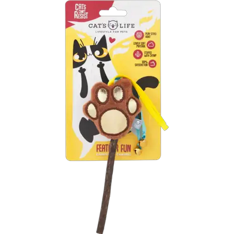 Cat's Life Brown Indie Paw Plush Cat Toy