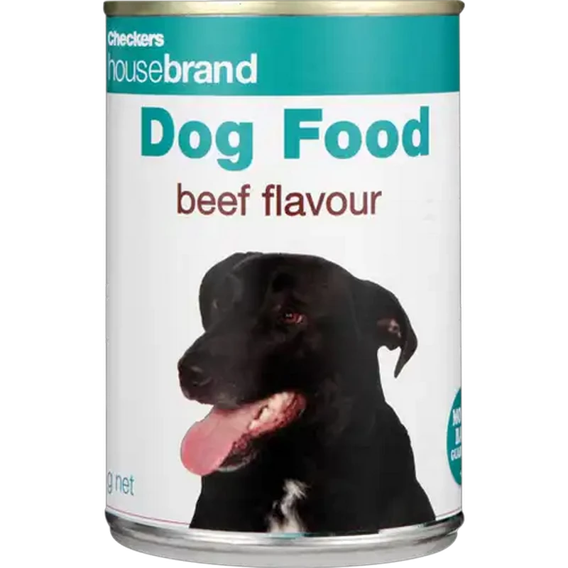 Checkers Housebrand Beef All Breeed Dog Food Can 420g