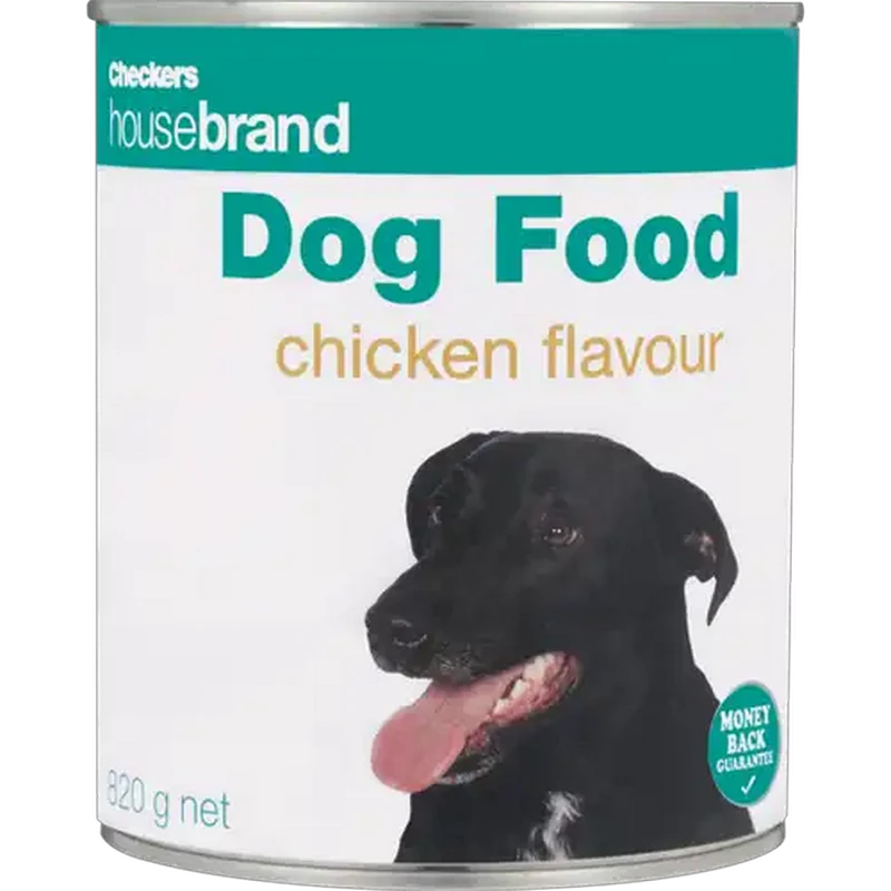 Checkers Housebrand Chicken All Breed Dog Food Can 820g
