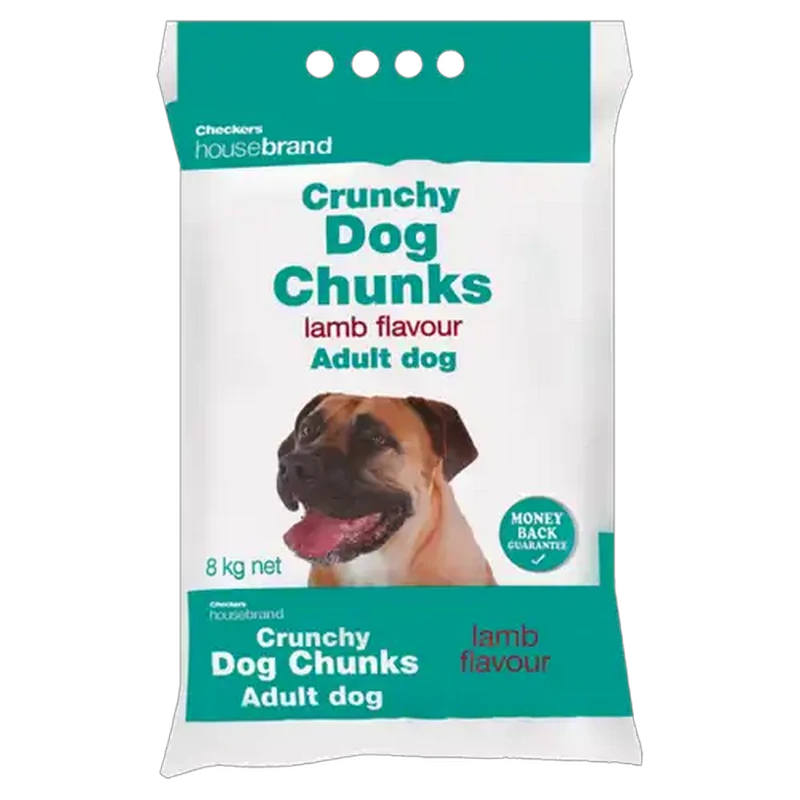 Checkers Housebrand Crunchy Lamb Flavoured Adult Dog Chunks 8kg