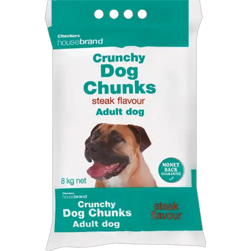 Checkers Housebrand Crunchy Steak Adult Dog Chunks 8kg