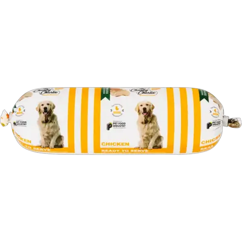 Chunky Charlie Chicken Frozen Adult Dog Food Roll 500g