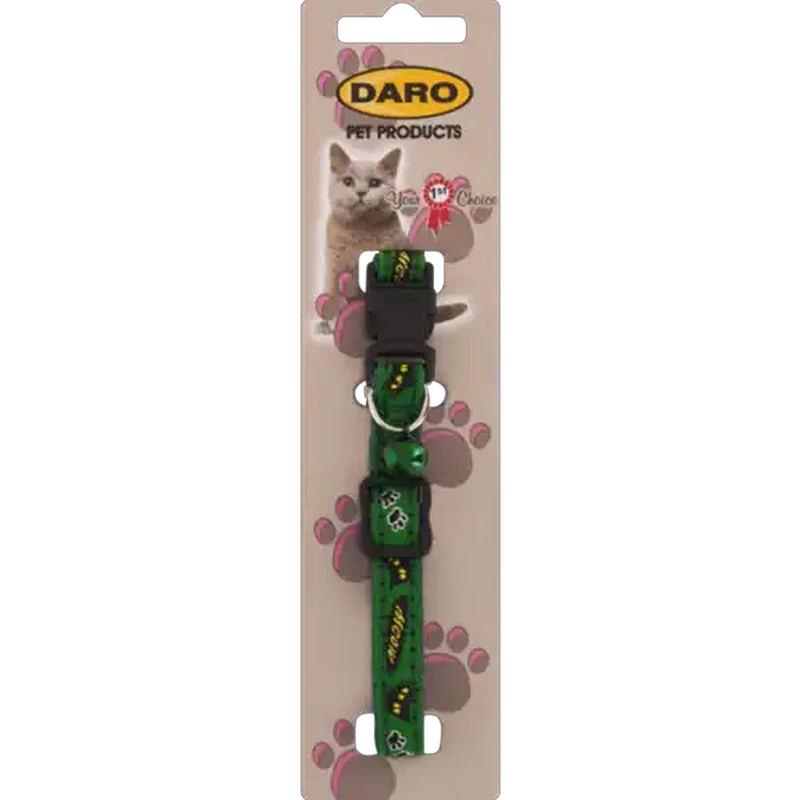 Daro Green Pattern Pin Buckle Cat Collar
