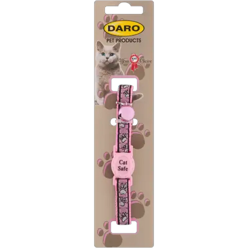 Daro Pink & Black Ribbon Pin Buckle Cat Collar