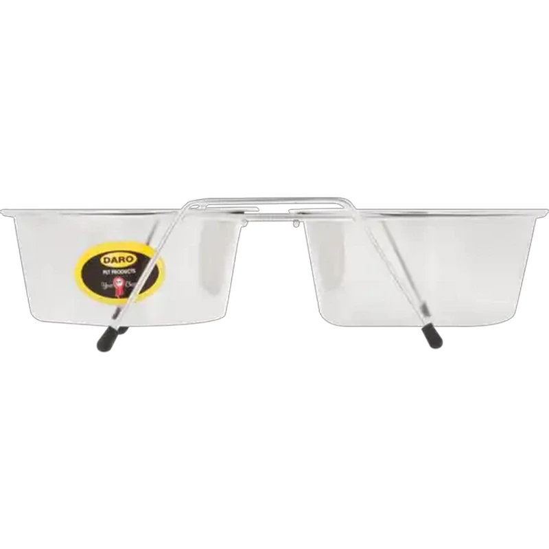 Daro Stainless Steel Double Diner Dog Bowl 1.8L