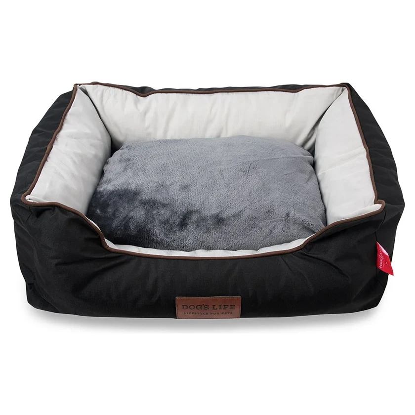 Dog's Life Black Premium Dog Country Bed XL