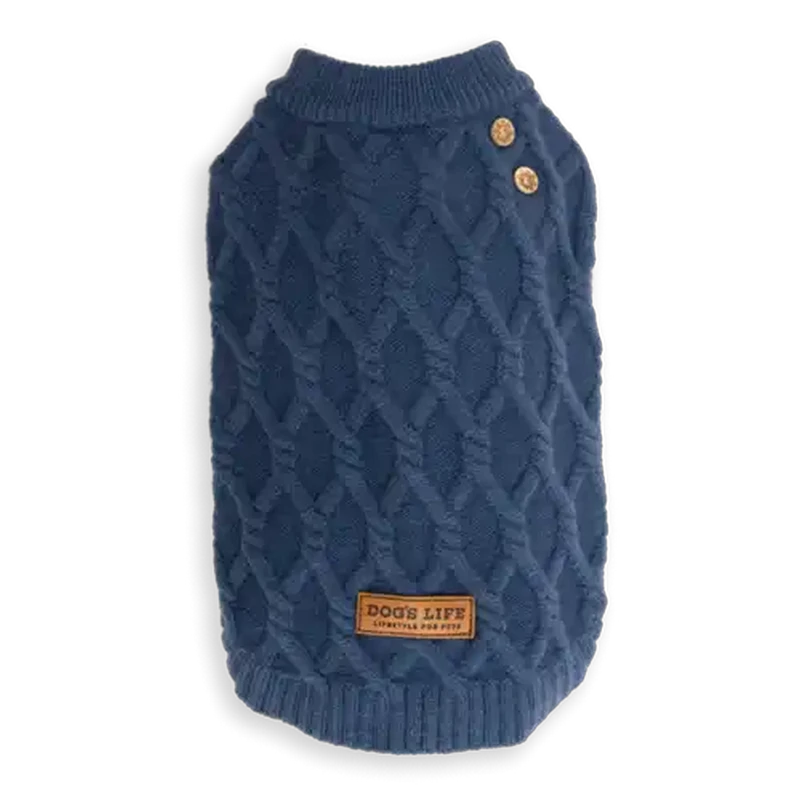 Dog's Life Blue Cableknit Pet Jumper XL