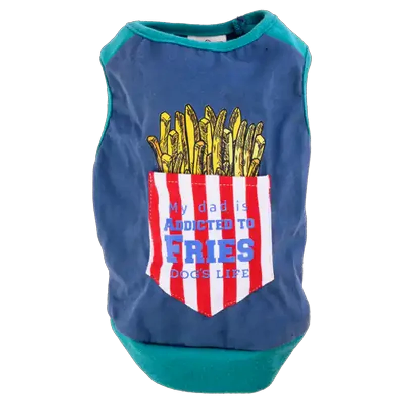 Dog's Life Blue Fries Pet Tee Small