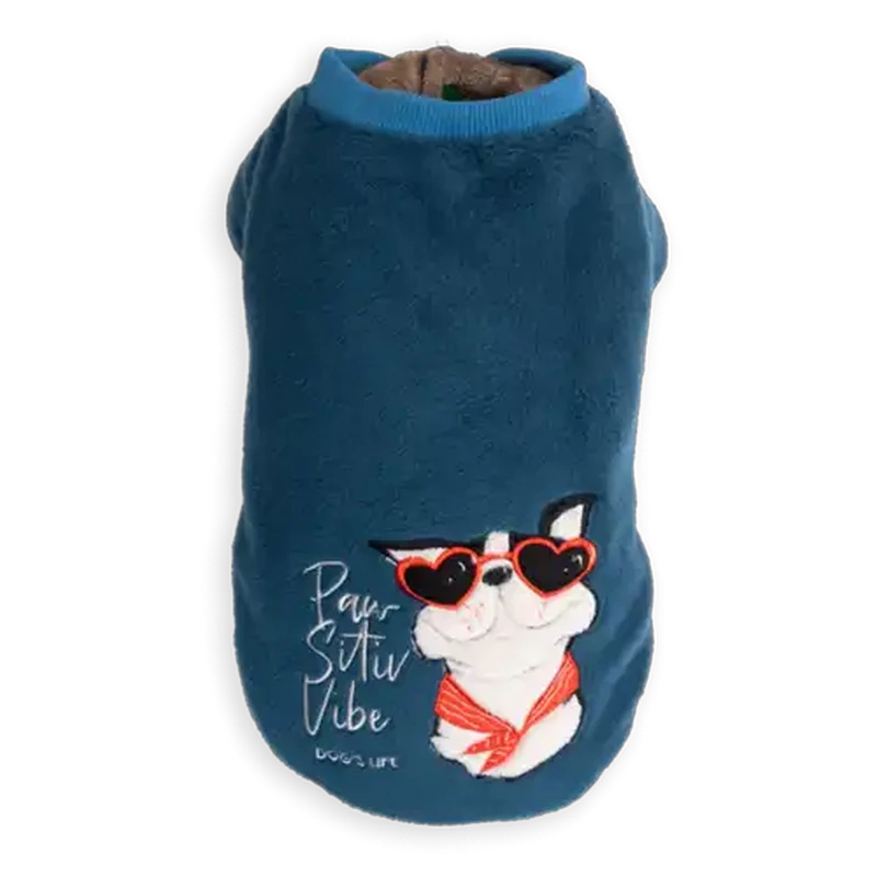 Dog's Life Blue Pawsitiv Vibe Pet Sweatshirt Small