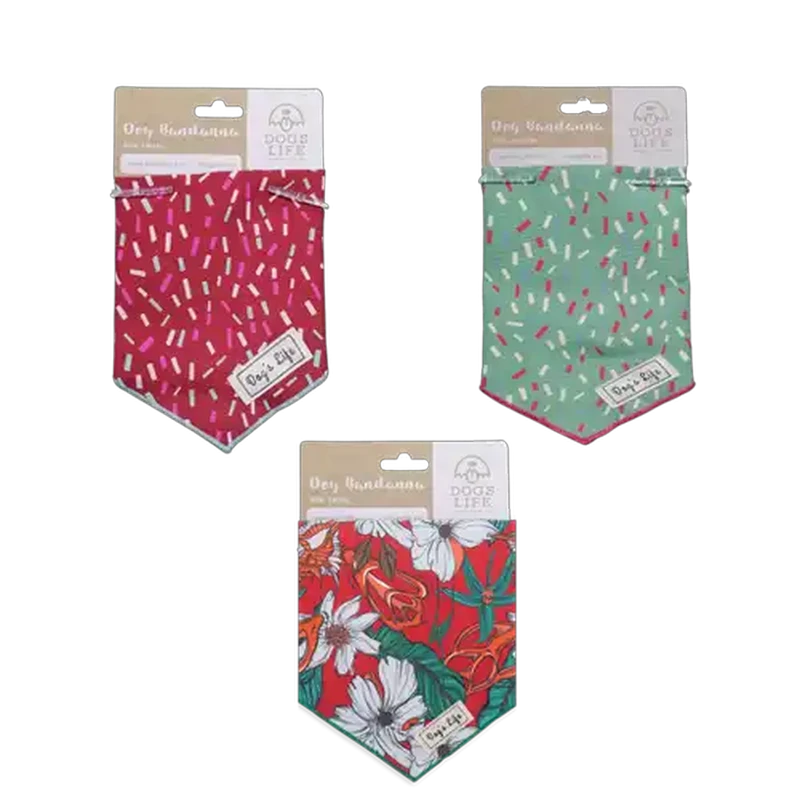 Dog's Life Christmas Bandana Small (Colour May Vary)
