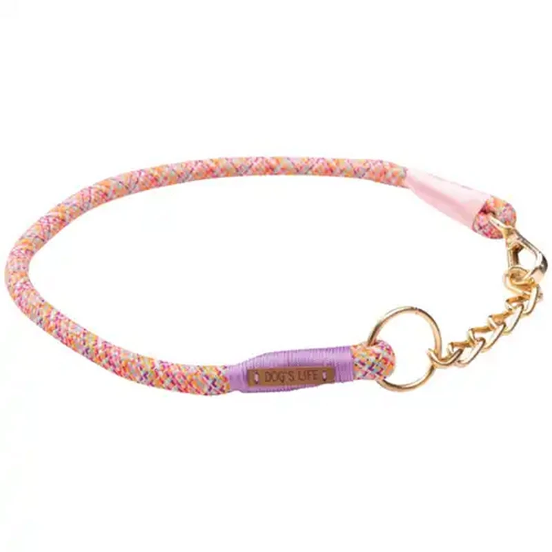 Dog's Life Creative Cords Tarrazo Pink Dog Collar Small