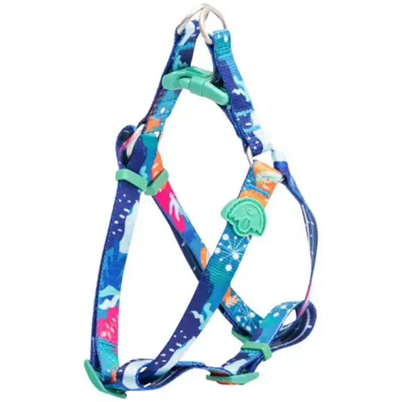 Dog's Life Designer Pooch Under the Sea Blue Step-In Dog Harness Small