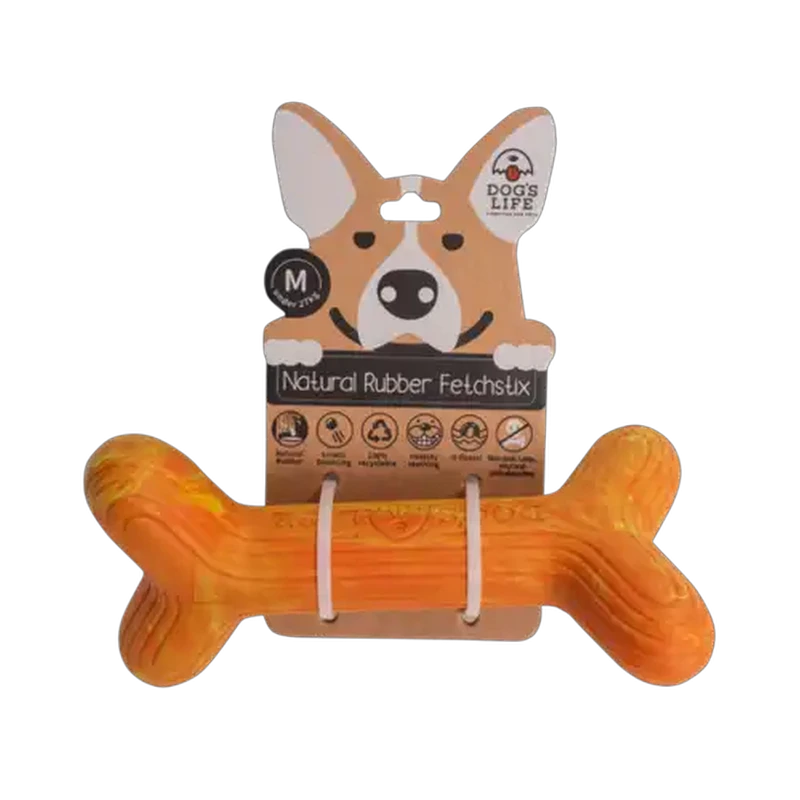 Dog's Life FetchStix Orange Dog Toy Medium