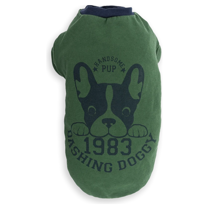 Dog's Life Green Dashing Doggy Pet Tee XS