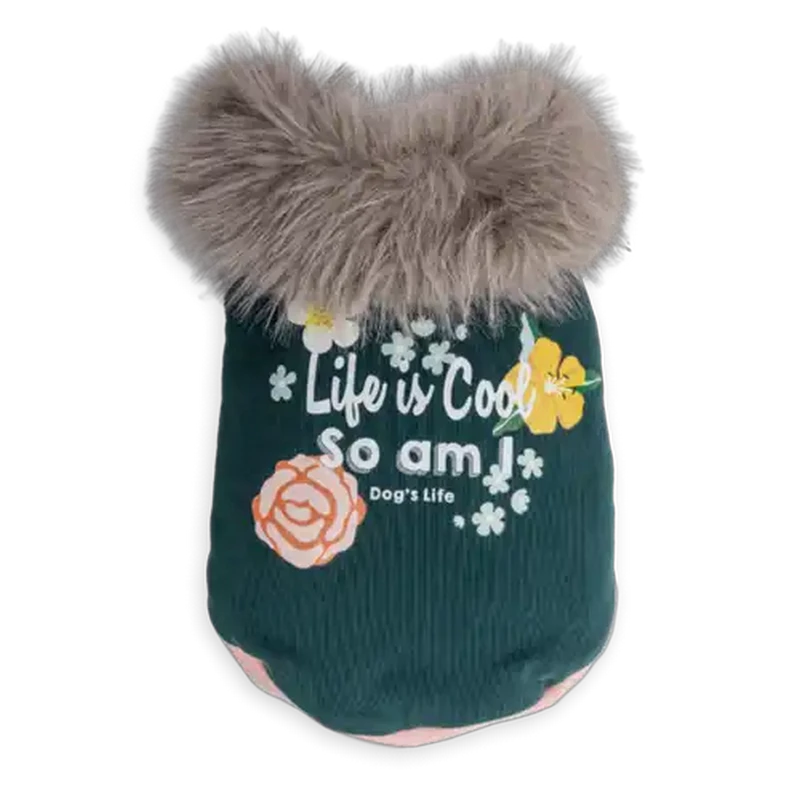 Dog's Life Green Life Is Cool Pet Jacket XL