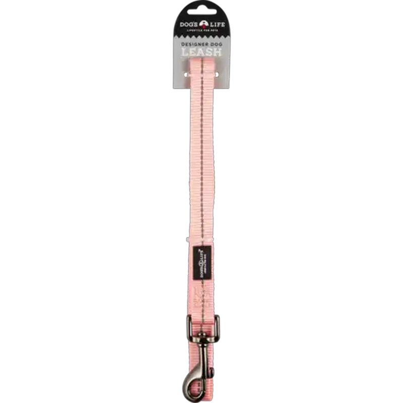 Dog's Life Large Pink Supersoft Reflective Webbing Dog Leash