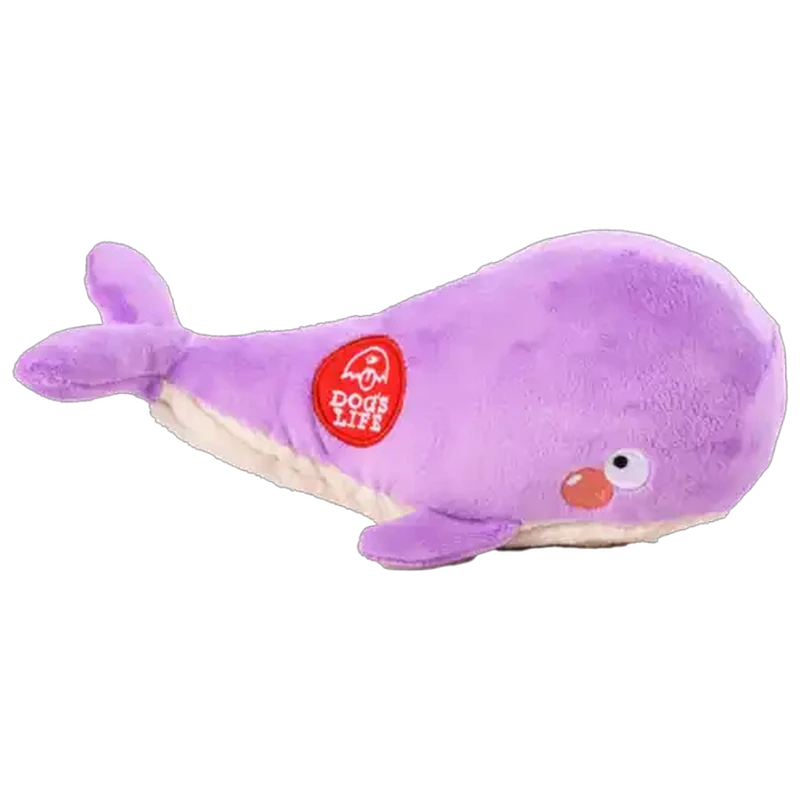 Dog's Life Lilac Whale Surprise Dog Toy
