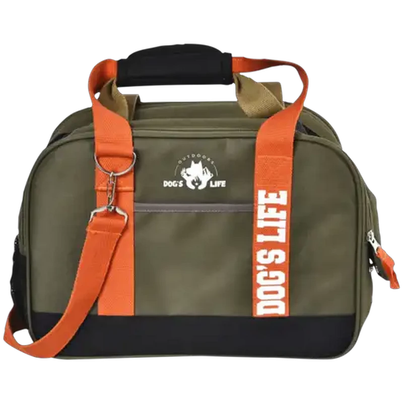 Dog's Life Medium Green Utility Outdoor Pet Carrier