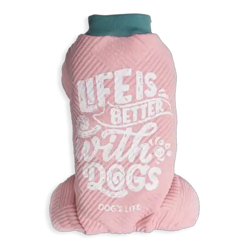 Dog's Life Pink Life Is Better Pet PJ's Large