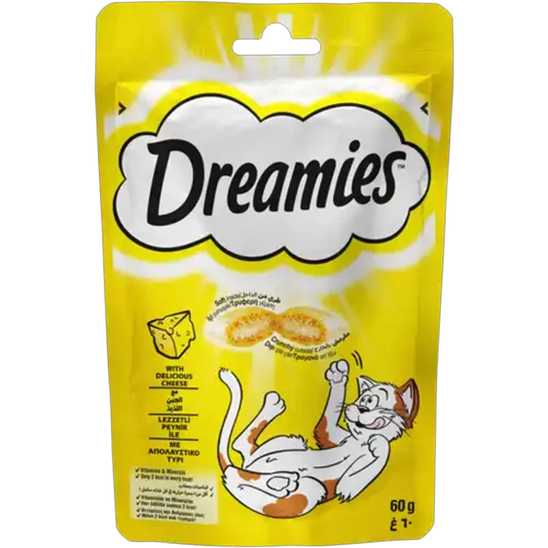 Dreamies Dry Cat Treats with Delicious Cheese 60g