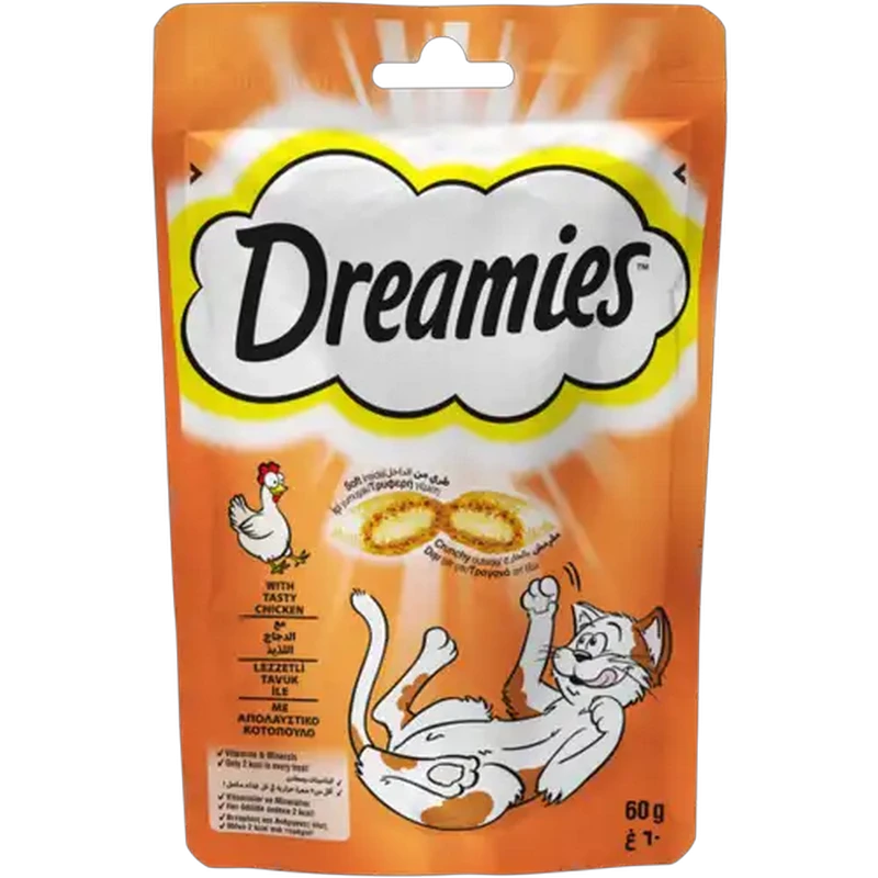 Dreamies Dry Cat Treats with Tasty Chicken 60g