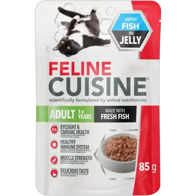 Feline Cuisine Fish in Jelly Adult Wet Cat Food 85g
