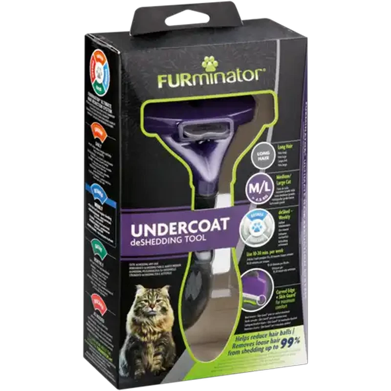 Furminator Purple Undercoat Deshedding Tool For Medium/Large Cats