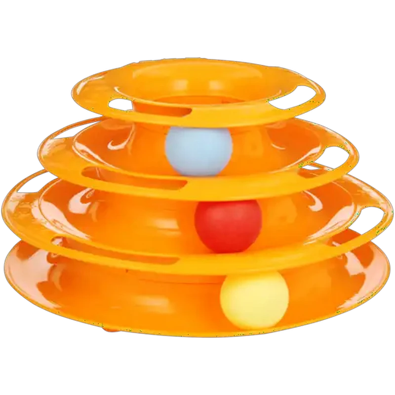Grants Plastic Cat Tower Track Toy (Colour May Vary)