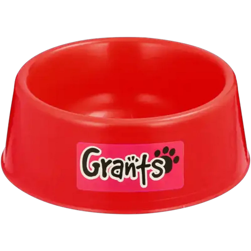 Grants Small Red Plastic Dog Bowl
