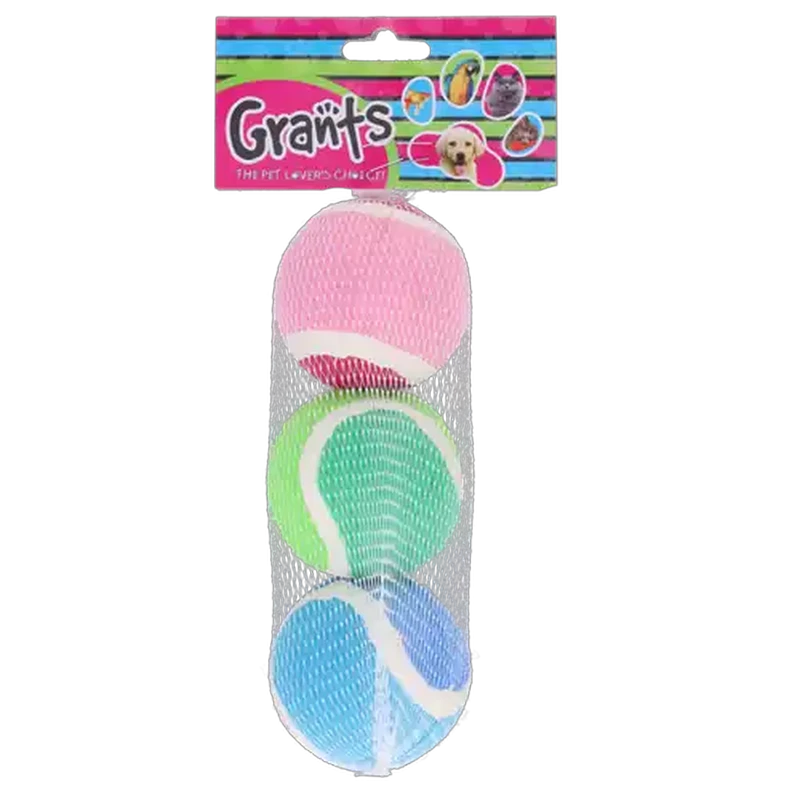 Grants Tennis Sponge Dog Toy 2.5 in 3-Pack