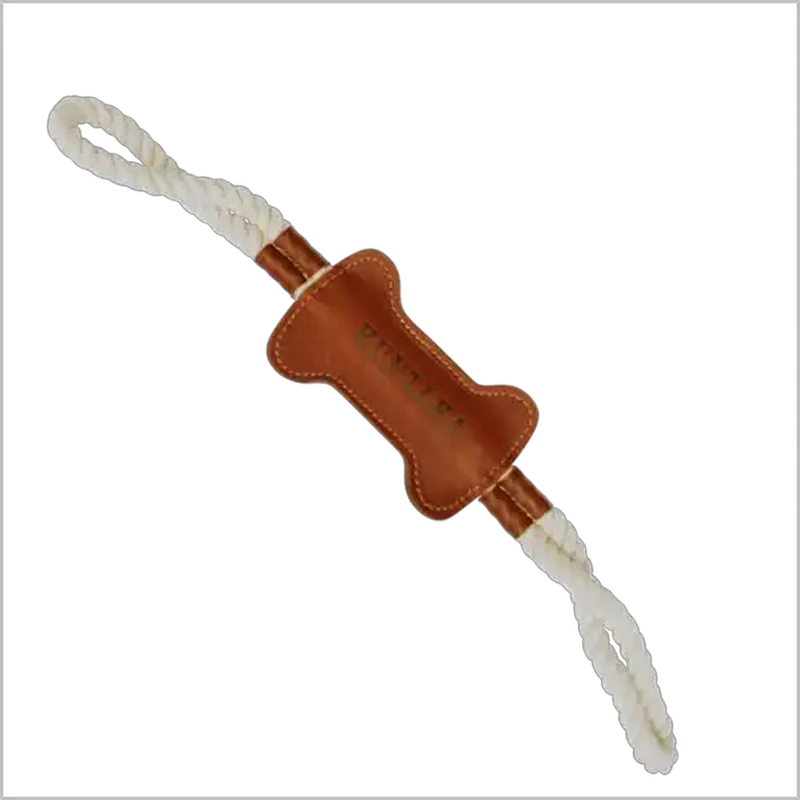Huntlea Tan Tug Toy with Leather Bone Centre XL