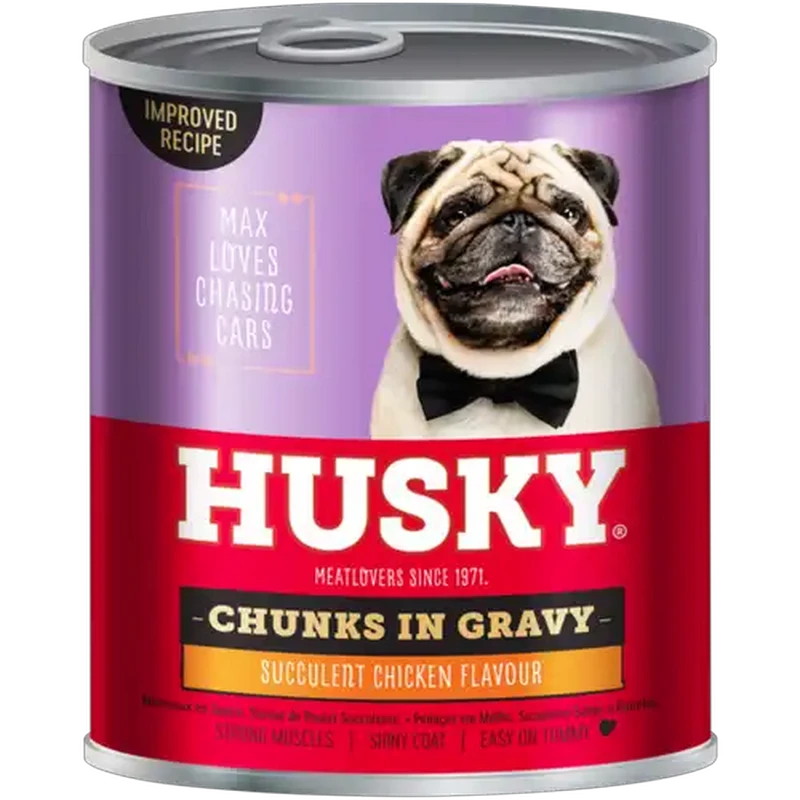 Husky Chunks In Gravy Succulent Chicken Dog Food 775g