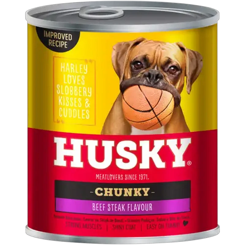 Husky Chunky Beef Steak Dog Food 775g